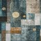 Homeroots 9' X 12' Teal Blue Gray And Gold Geometric Washable Indoor Outdoor Area Rug 604486 - alternate 3