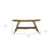 Homeroots 35" Teak Rectangular Shower Outdoor Bench With Shelf In Natural Finish 376730 - alternate 2