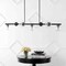 Jonathan Y Luca Parisian 53" 7-Light Modern Glam Iron Globe Linear LED Pendant, Black/Clear JYL7573B - alternate 4
