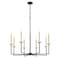 Z-Lite Gaultier Matte Black+Modern Gold 8 Light Chandelier 6100-8MB - alternate 4