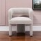 Homeroots 27" Beige Faux Shearling And Upholstered Arm Chair 556492 - alternate 2