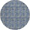 Homeroots 8' Navy Blue And Ivory Round Geometric Washable Indoor Outdoor Area Rug 583278 - alternate 5