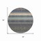 Homeroots 8' Taupe Beige And Pewter Round Striped Washable Indoor Outdoor Area Rug 614847 - alternate 2