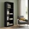 Homeroots 71" Black Wood Four Tier Bookcase 546186 - alternate 2
