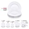 Smarty Had A Party 10.25" White Flair Plastic Dinner Plates (144 Plates), 144PK 210W-CASE - alternate 5