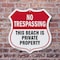 Signmission No Trespassing Shield Sign This Beach Is, 18 inch X 18 inch, Plastic Sign, 2PK SHI-P-2PACK-18-417 - alternate 2