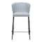 Homeroots Set of Two 26" Gray And Black Faux Leather And Steel Counter Height Bar Chairs 555746 - alternate 2
