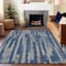 Homeroots 3' X 5' Navy Blue And Denim Blue Striped Washable Indoor Outdoor Area Rug 608952 - alternate 3