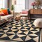 World Rug Gallery Geometric Diamond Washable Non Slip Area Rug 5 ft x 7 ft Natural WR74NATURAL5X7 - alternate 1