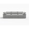 Homeroots 120" Light Gray Linen Blend Modular Sofa 714571 - alternate 1