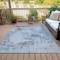 Homeroots 8' X 10' Turquoise Denim Blue And Gray Abstract Washable Indoor Outdoor Area Rug 630816 - alternate 2
