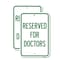 Signmission Reserved for Doctors, 18'' X 24'' 2 Signs, Heavy Gauge Aluminum, 2PK A-1824-2PACK-23210 - alternate 1