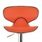 Elama 2 Piece Slim Faux Leather Adjustable Bar Stool in Orange with Chrome Base ELM-723-ORG - alternate 4