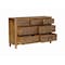 Homeroots 57" Brown Carved Floral Solid Wood Seven Drawer Dresser 720637 - alternate 1