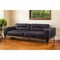 Homeroots 96" Ebony Top Grain Leather Sofa With Black Legs 491325 - alternate 2