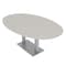 Skutchi Designs Boval Conference Table With Power Unit, 48 in W, 84 in L, Ivory HAR-BOVL-48X84-DOU-K458-NA - alternate 1