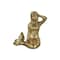 Homeroots 6" Antiqued Brass Cast Iron Mermaid Hand Painted Statue Tabletop Sculpture 483258 - alternate 6