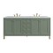 James Martin Vanities Chicago 72 in. Double Vanity, Smokey Celadon, w/ 3 CM Carrara Marble Top 503-V72-SC-3CAR - alternate 1