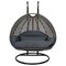 Leisuremod Charcoal Wicker Hanging 2 person Egg Swing Chair, Dark Grey ESCCH-57DGR - alternate 1