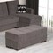 Homeroots 52" Gray and Brown Chenille Tufted Storage Ottoman 608897 - alternate 3