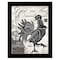 Homeroots WELCOME TO THE FARM CHICKEN Black Framed Print Wall Art 529772 - alternate 1
