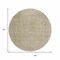 Homeroots 8' Tan And Beige Round Abstract Washable Indoor Outdoor Area Rug 616036 - alternate 4