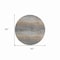 Homeroots 8' Pewter Round Striped Washable Indoor Outdoor Area Rug 608487 - alternate 4
