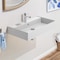 Whitehaus Collection 32 in Rectangular Wall Mount Basin with Single Faucet Drilling and Overflow B-AG81-1H - alternate 3