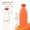 Ecoquality 32oz Empty Plastic Bottles with Tamper Evident Caps For Juices, Milk, and Smoothies, 100PK EQ32FOGL-100 - alternate 2