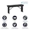 Flash Furniture HERCULES 40in x 12in Black Wash Antique Solid Pine Farmhouse Folding Bench w/Foldable Locking Legs XA-B-40X12-BW-GG - alternate 3