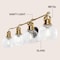 Jonathan Y Shirley 34" 4-light Farmhouse Industrial Metal LED Vanity Light w/Seeded Glass Globe Shades, Brass Go JYL7406B - alternate 2
