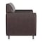 Flash Furniture HERCULES Diplomat Brown LeatherSoft Loveseat with Clean Line-Stitched Frame and Chrome Legs BT-827-2-BN-CHR-GG - alternate 4