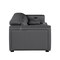 Homeroots 90in Dark Gray and Brown Italian Leather Power Reclining Loveseat With Storage 720557 - alternate 4