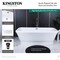 Kingston Brass 71-Inch Acrylic Oval Rectangular Double Ended Pedestal Tub with Drain, No Faucet Drillings VTDE713524C410 - alternate 3