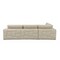 Homeroots Beige Italian Leather Reclining L Shaped Two Piece Corner Sectional 482251 - alternate 3