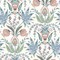 York Wallcoverings Seaside Jacobean Pink and Blue Wallpaper MN1912 - alternate 1