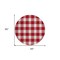 Homeroots 8' Red And Ivory Round Plaid Washable Indoor Outdoor Area Rug 595429 - alternate 2