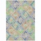 Homeroots 9' X 12' Beige Blue And Green Geometric Washable Indoor Outdoor Area Rug 609122 - alternate 4