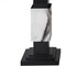 Homeroots 82" Black and White Faux Marble and Wood Double Pedestal Base Dining Table 564893 - alternate 3
