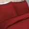 Homeroots Burgundy King 100% Cotton 300 Thread Count Washable Duvet Cover Set 528534 - alternate 3