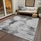 Homeroots 8' X 10' Gray Silver And Charcoal Abstract Washable Indoor Outdoor Area Rug 582671 - alternate 5