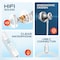 Delton USB-C Wired In-Ear Computer Headset/Headphone with Mic, White 15EC - alternate 2