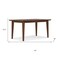 Homeroots 60" Walnut Wood Dining Table 640700 - alternate 3