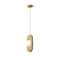 Vidalite Orbita 2-Light Pendant Light with Natural Wood Finish, Frosted Glass Shade, Integrated LED Bulbs CE1009205 - alternate 1