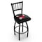 Holland Bar Stool Co 36" Blk Wrinkle Eastern Washington Swivel Bar Stool, Jailhouse Back L01836EastWA - alternate 1