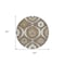 Homeroots 8' Brown Beige And Taupe Round Medallion Washable Indoor Outdoor Area Rug 589598 - alternate 2