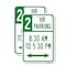 Signmission 2 Hour Parking 830 Am To 530 Pm With Double, 12'' X 18'' 2 Signs, Heavy Gauge Aluminum, 2PK A-1218-2PACK-25324 - alternate 1