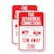 Signmission Fire Department Connection Tow Away Zone With Graphic, 12'' X 18'', Heavy Gauge Aluminum, 2PK A-1218-2PACK-24024 - alternate 1
