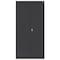 Sandusky Lee Combo Wardrobe Storage Cabinet, 72 in H, 36 in W, 18 in D, Recessed Pull, Keyed, Black, 4 Shelves EACR361872-09 - alternate 3