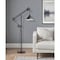 Homeroots 70" Black Reading Floor Lamp With Black Cone Shade 523360 - alternate 1